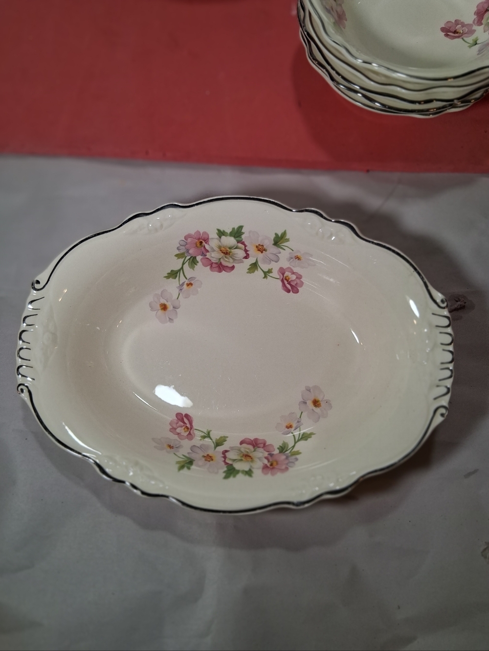 15 Homer Laughlin Virginia Rose Floral Bowls Round and Oval USA - Picture 8 of 9